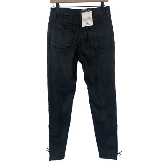 LAUREN RALPH LAUREN Jeans Size 27 / 4 NWT Denim High Rise Skinny Ankle Lace Up - Picture 2 of 11